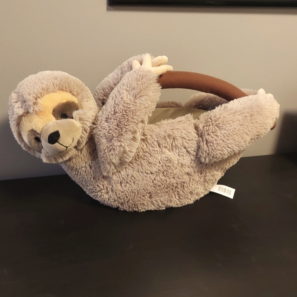 SLOTH Plush Easter Halloween Basket